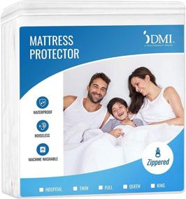 img 4 attached to Twin Waterproof Mattress Protector and Cover by DMI - Encased Zippered Fit