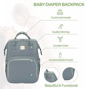img 2 attached to 🎒 Naturals Infinity Diaper Bag with Changing Station - Large & Trendy Backpack for Moms - Stroller Straps, Storage Pockets & Compartments for Baby Essentials - Foldable Travel Diaper Bag - Enhanced SEO