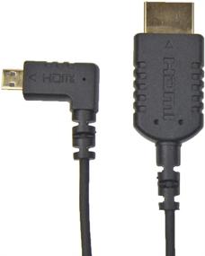 img 4 attached to 🔌 CMR UltraFlex 31-дюймовый кабель Micro Right Angle HDMI Male к стандартному HDMI Male. Тонкий 90 градусов HDMI кабель. HDMI 2.0