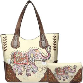 img 4 attached to 👜 Женские сумки и кошельки: стильная сумка через плечо с слоном и стразами и скрытым дизайном