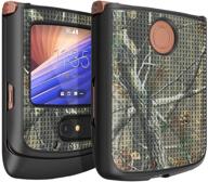🌿 outdoor camouflage case: nakedcellphone real woods camo protective shell for motorola razr 5g flip phone logo
