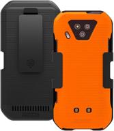 wireless protech case with clip compatible with kyocera duraforce ultra 5g phone model e7110 (verizon) logo