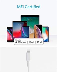 img 1 attached to Anker Powerline II USB C to Lightning Cable (6ft, MFi Certified) for iPhone 13 Pro Max, iPhone 12 Pro, iPhone 11, X, XS, XR, 8 Plus, AirPods Pro - Supports Power Delivery (Charger Not Included), White