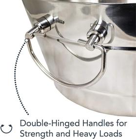 img 2 attached to BREKX Insulated Stainless Steel Beverage Tub with Double Handles, Double-Walled Anchored Ribbed Ice Bucket for Party Drink Chilling, 12 Quarts