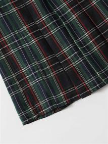 img 1 attached to SheIn Womens Tartan Pleated Multicolor Women's Clothing