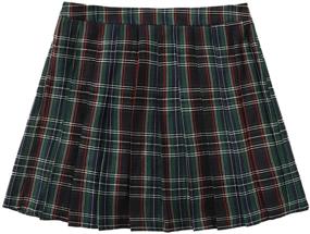 img 4 attached to SheIn Womens Tartan Pleated Multicolor Women's Clothing