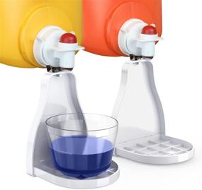 img 4 attached to 🌊 Pack of 2 Fabric Softener and Laundry Detergent Cup Holder & Drip Tray Catcher - No Drips or Mess, Ideal for Most Economic Sized Bottles