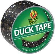 🌟 duck 285223 metallic gold stars duct tape: 1.88 inches x 10 yards – high quality roll for diy crafts, repairs and decorations logo