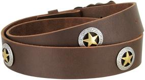 img 2 attached to 🤠 Concho-Adorned Leather Men's Accessories with a Western Ranger Theme