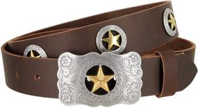 img 3 attached to 🤠 Concho-Adorned Leather Men's Accessories with a Western Ranger Theme