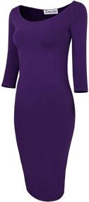 img 2 attached to Toms Ware Classic Bodycon TWFR049 D059 WINE US