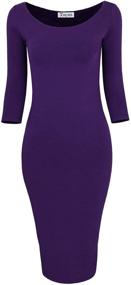 img 3 attached to Toms Ware Classic Bodycon TWFR049 D059 WINE US