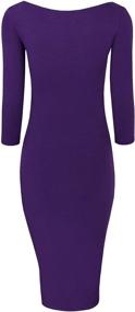 img 1 attached to Toms Ware Classic Bodycon TWFR049 D059 WINE US