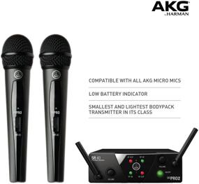 img 1 attached to 🎤 AKG Pro Audio WMS40 Mini2 Vocal Set BD US45A/C EU/US/UK Беспроводная микрофонная система: Профессиональный беспроводной микрофон высокого качества для вокала