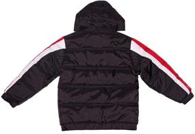 img 2 attached to 🧥 NIKE Пуховик с капюшоном Jordan XL для мальчиков черный/белый/красный - Победное сочетание