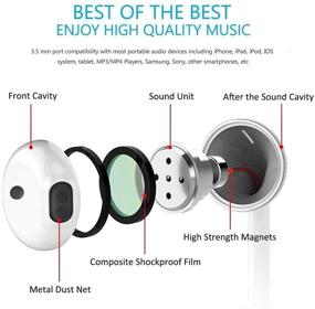 img 2 attached to 🎧 Apple MFi Certified 2-Pack Lightning Earbuds/Headphones with Built-in Microphone & Volume Control - In-Ear Stereo Headphones Set Compatible with iPhone 12/SE/11/X/8/7 - All iOS System