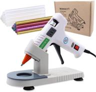 🔥 monvict hot glue gun kit – 40w fast heating, stand, 30 glue sticks, silicone mat – perfect for diy, crafts, school projects (patented) logo
