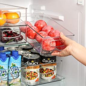 img 2 attached to Maximize Fridge Space with Stackable Refrigerator Organizer Bins: Set of 6 Clear Food Storage Bins for Kitchen Cabinets, Pantry, and Freezer - BPA Free