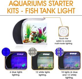 img 3 attached to 🐠 Hygger 5 Gallon Aquarium Starter Kit- Arc-Shaped Fish Tank with 3.2W LED Lighting, Concealed Filtration Box, 5W Water Pump, Rainwater & Duck's Mouth Outlet, Glass Cover