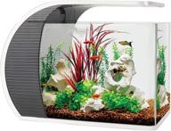 🐠 hygger 5 gallon aquarium starter kit- arc-shaped fish tank with 3.2w led lighting, concealed filtration box, 5w water pump, rainwater & duck's mouth outlet, glass cover logo