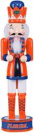🎁 shop the foco ncaa team logo collectible holiday 14" nutcracker - must-have for die-hard fans! logo