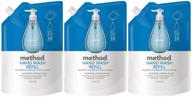 🧼 заправка для жидкого мыла для рук method sea minerals gel - 3 шт., общим объемом 34 жидк.унции логотип