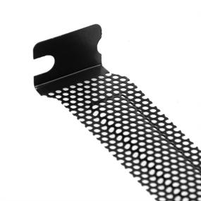 img 1 attached to 🖥️ YCDC 5 Pack Black PCI Slot Covers with Hard Steel Dust Filter Blanking Plate - Vented Slot Covers for Computer Cases, Including 5 Screws