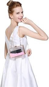 img 1 attached to 👛 JeVenis Magical Sequins Clutch: Stylish Transparent Purse for Party Prom & Bride