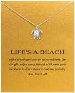 baydurcan friendship anchor compass necklace: good luck elephant pendant chain with message card – gift card included logo