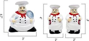 img 1 attached to 🧑 Chef Napkin Holder, Set of Salt and Pepper Shakers