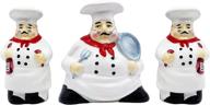 🧑 chef napkin holder, set of salt and pepper shakers logo