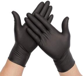 img 2 attached to 100pcs Strong Nitrile Vinyl Disposable Gloves - Powder Free, Latex-Free for Protective Food Household Safety, Health Care Gloves