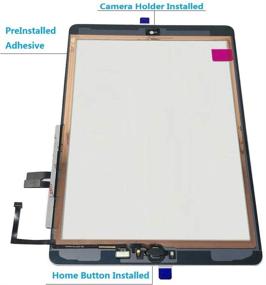 img 2 attached to Zentop White iPad 6th Gen iPad 2018 A1893 A1954 Touch Screen Digitizer Assembly Replacement Kit with Home Button, Camera Bracket, Pre-Installed Adhesive, and Tools for Repair