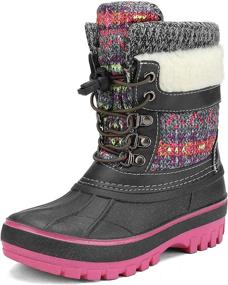 img 4 attached to DREAM PAIRS Insulated Waterproof KMONTE 1 Boys' Shoes ~ Boots