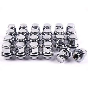 img 4 attached to 🔧 MikKuppa M12x1.5 Lug Nuts - Set of 24pcs Hex 13/16'' (21mm) Chrome OEM Factory Style Mag Seat Lug Nuts for Toyota Lexus Factory Wheels - Replacement Solution