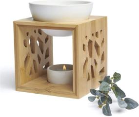 img 4 attached to Kurrajong Farmhouse Ceramic Wax Melt Warmer: Stylish Tealight Burner for Scented Wax, Soy Melts & Essential Oils