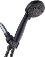 aquadance oil rubbed bronze hand held shower head - high pressure 6-setting with 6 foot hose &amp; bracket – anti-clog nozzles - certified by usa standard - top u.s. brand logo