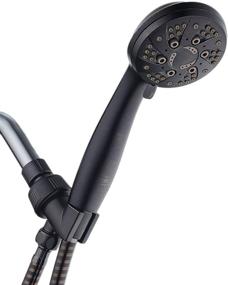 img 4 attached to AquaDance Oil Rubbed Bronze Hand Held Shower Head - High Pressure 6-Setting with 6 Foot Hose &amp; Bracket – Anti-Clog Nozzles - Certified by USA Standard - Top U.S. Brand