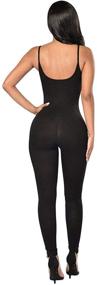 img 2 attached to Women's Spaghetti Strap Bodycon Jumpsuit Romper Playsuit for Stylish Fashion