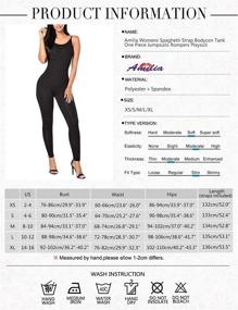 img 1 attached to Women's Spaghetti Strap Bodycon Jumpsuit Romper Playsuit for Stylish Fashion