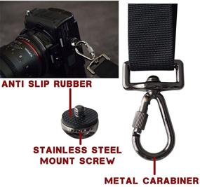 img 1 attached to 📸 Universal Ocim Camera Strap with Safety Tether - Adjustable and Comfortable Neck/Shoulder Belt for DSLR/SLR Camera (Nikon, Canon, Sony) - Suitable for Men and Women