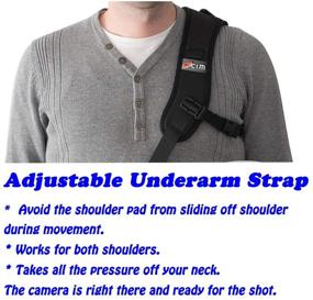 img 2 attached to 📸 Universal Ocim Camera Strap with Safety Tether - Adjustable and Comfortable Neck/Shoulder Belt for DSLR/SLR Camera (Nikon, Canon, Sony) - Suitable for Men and Women