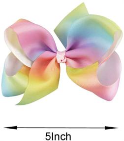 img 2 attached to 🌈 BGFKS Layered Rainbow Hairbow: Vibrant Birthday Girls' Clothing, Skirts & Skorts