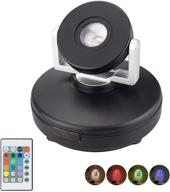 🔦 rechargeable wireless spotlights: dimmable accent light for artwork, painting, dart board, poster - 12 color changing puck light with remote control and stick-on feature логотип