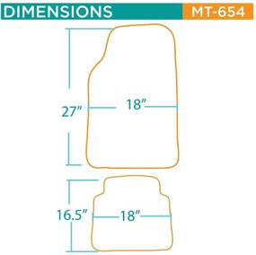 img 3 attached to 🚗 BDK Всепогодные резиновые коврики для автомобиля SUV & грузовика - набор из 4 штук (передние и задние), обрезаемые, надежная защита - черного цвета (MT-654-BK_aces)