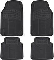 🚗 bdk all-weather rubber floor mats for car suv & truck - 4 piece set (front & rear), trimmable, heavy duty protection - black (mt-654-bk_aces) logo