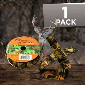 img 1 attached to 🎉 Havercamp Next Camo Grosgrain Ribbon Roll - Ideal for Hunter Themed Party, Camouflage Motif, Birthday Event, Graduation Party, Father's Day Celebration - 1 Count