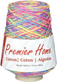 img 1 attached to 🌈 Enhance Your Home Crafts with Premier Yarns 1032-01 Home Cotton Yarn - Multi Cone-Rainbow
