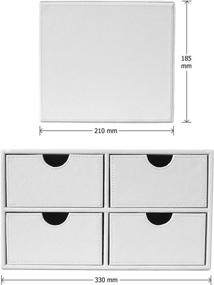 img 1 attached to Osco WPU4DC Комод из искусственной кожи с 4 ящиками - белый (4 ящика)