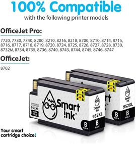 img 2 attached to HP 952XL Smart Ink Compatible Replacement Cartridge (Black Combo Pack) for OfficeJet Pro 7720 7740 8200 8210 8216 8700 8710 8715 8720 8725 8730 8740 with Advanced Chip Technology